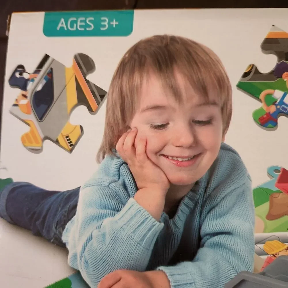 DIY Coloring Jigsaw Puzzle with Car and Markers Construction